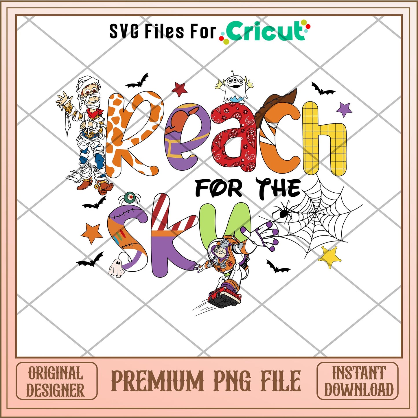 Reach For The Sky png, Toy Story Characters png, Digital Download