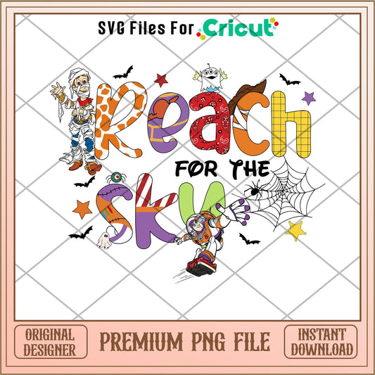 Reach For The Sky png, Toy Story Characters png, Digital Download
