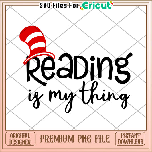 Reading Is My Thing PNG Download