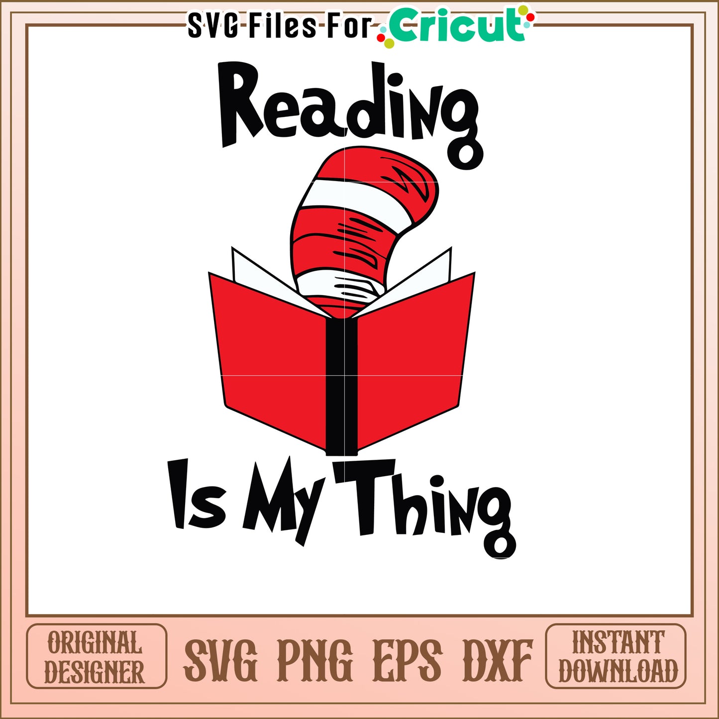 Reading Is My Thing SVG Cut File