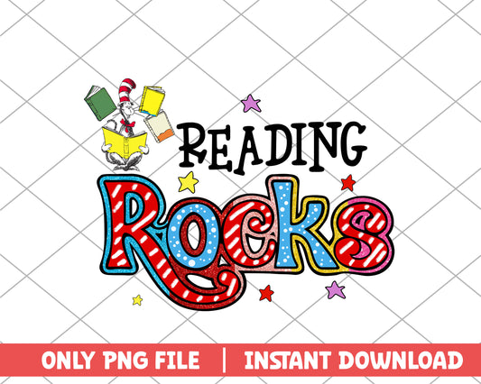 Reading in the rocks bling dr.seuss png 