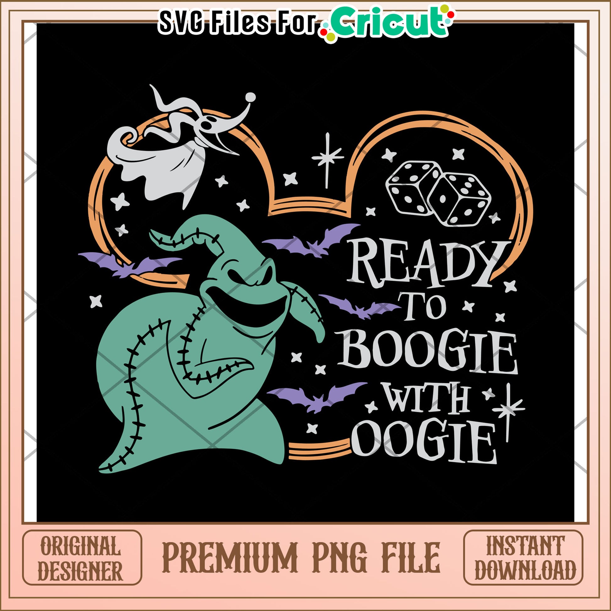 Ready to oogie with boogie png, oogie boogie png, hallowen time png