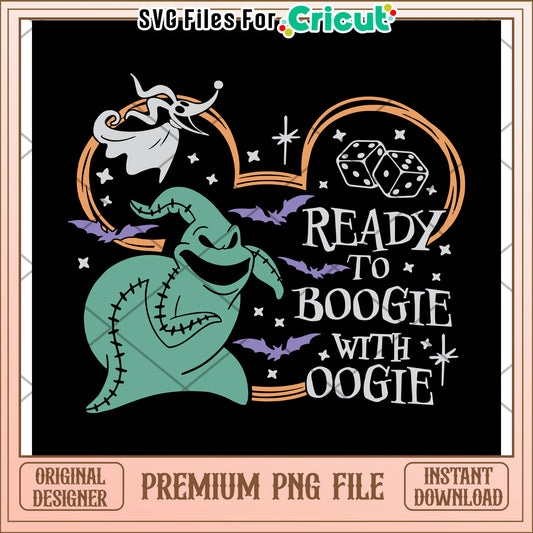 Ready to oogie with boogie png, oogie boogie png, hallowen time png