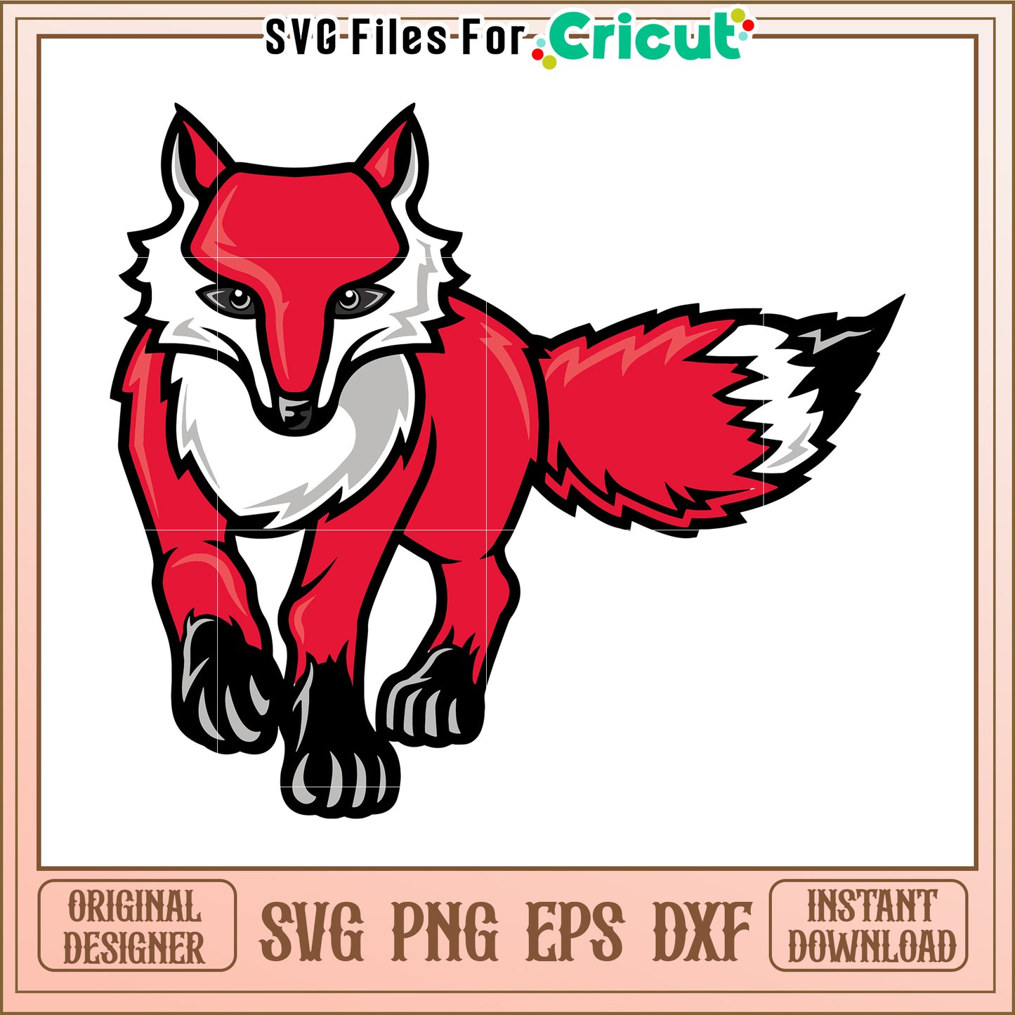 Red Fox SVG Design for Craft Projects, Perfect for Cricut and Silhouette Users