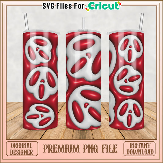 Red Ghost 20oz Skinny Tumbler PNG