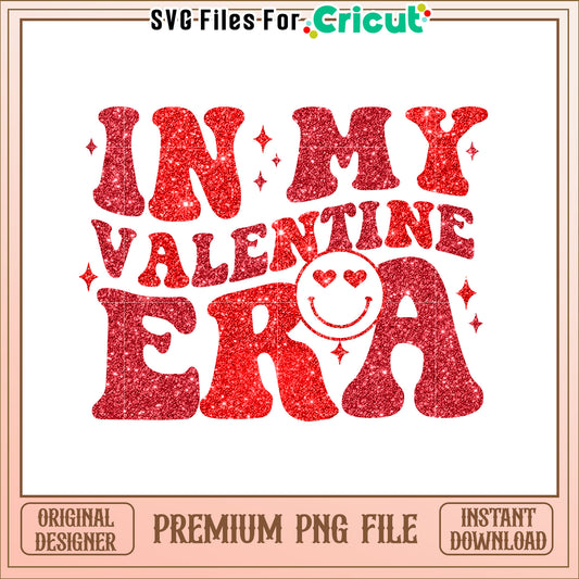Red Glitter Background PNG with Smiley