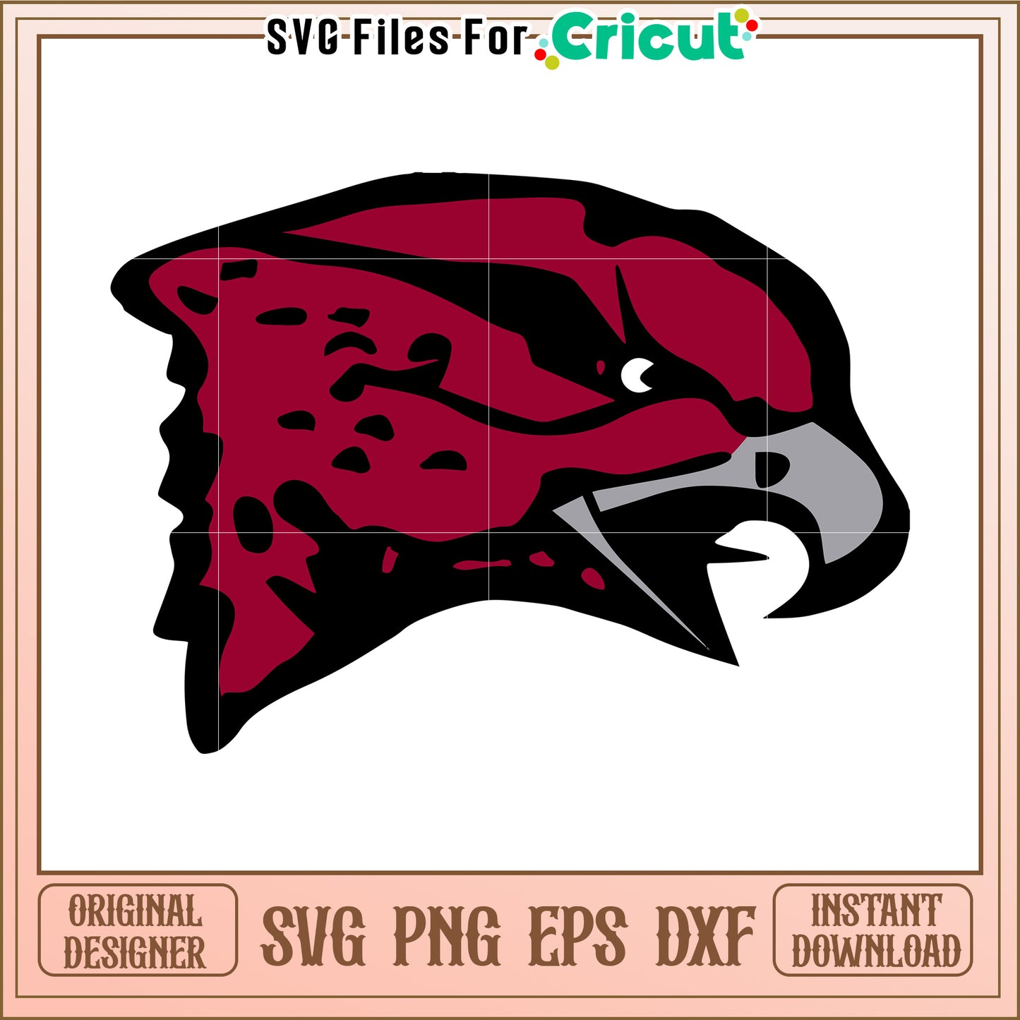 Red Hawk SVG Design for Cricut, Perfect for DIY Projects and Crafts