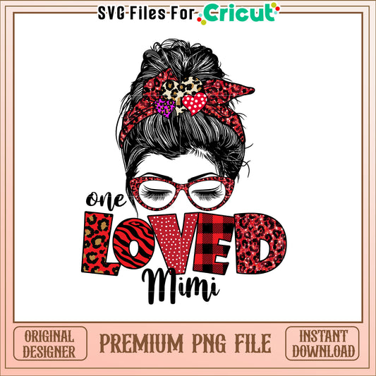 Red Leopard Print Loved Valentines PNG