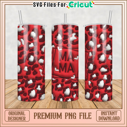 Red Leopard Tumbler PNG Download