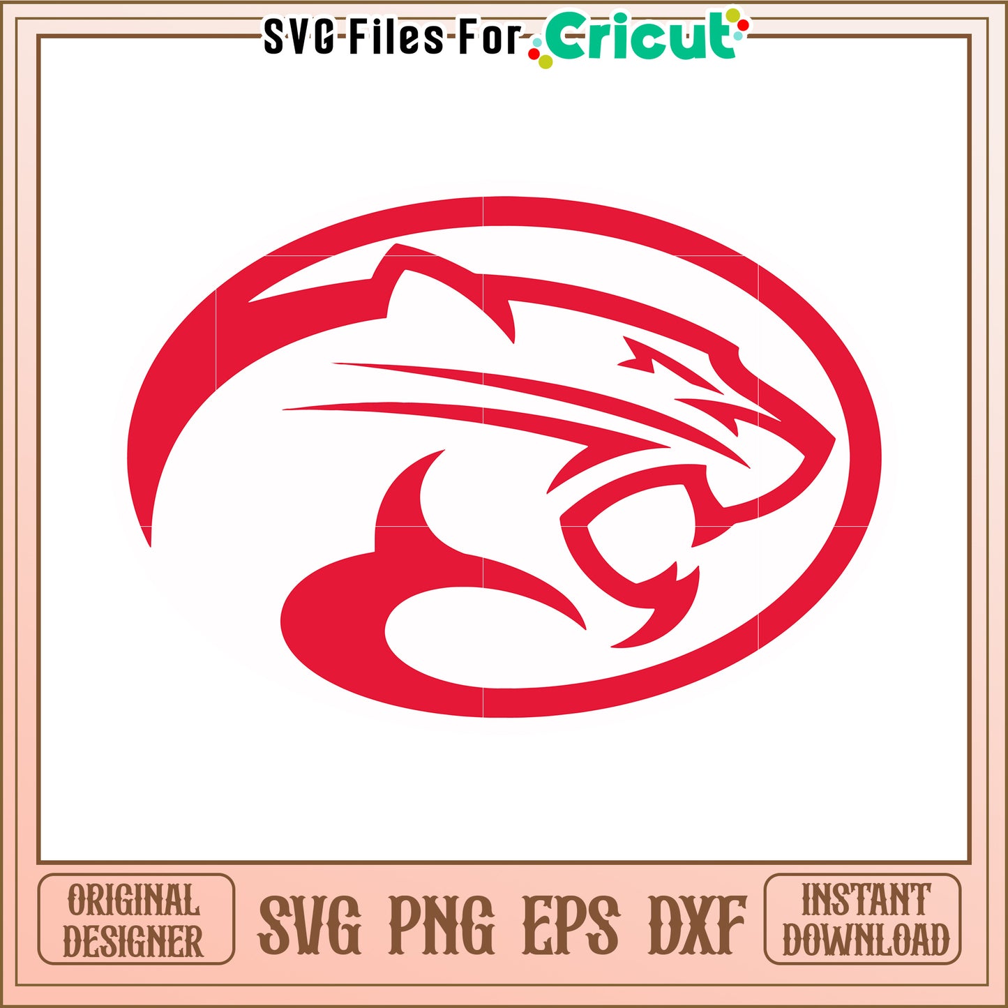 Red Panther Logo SVG File, Perfect for Cricut and Craft Projects