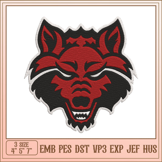 Red Wolf Embroidery Design - EMB PES DST VP3