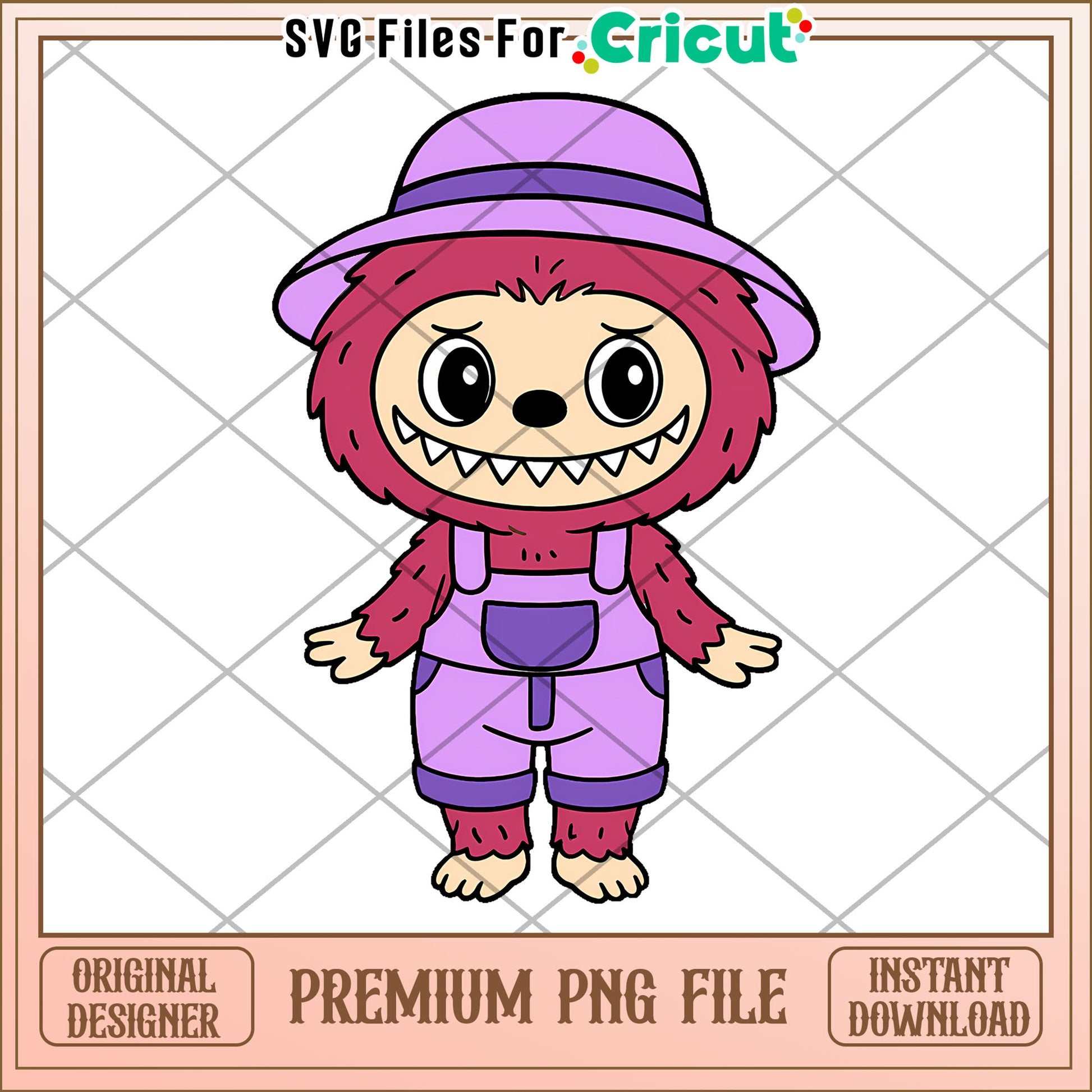 Red abubu and purplr hat png, labubu cartoon png, labubu characters​​ png