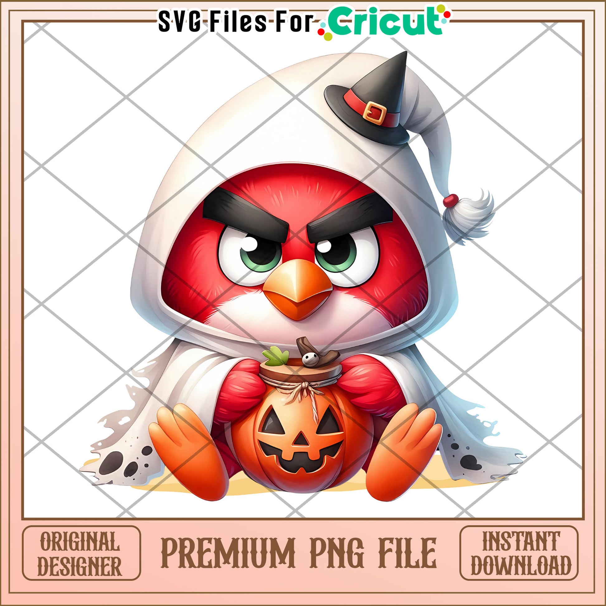 Red angry bird png, halloween​ horror night png, scary characters png