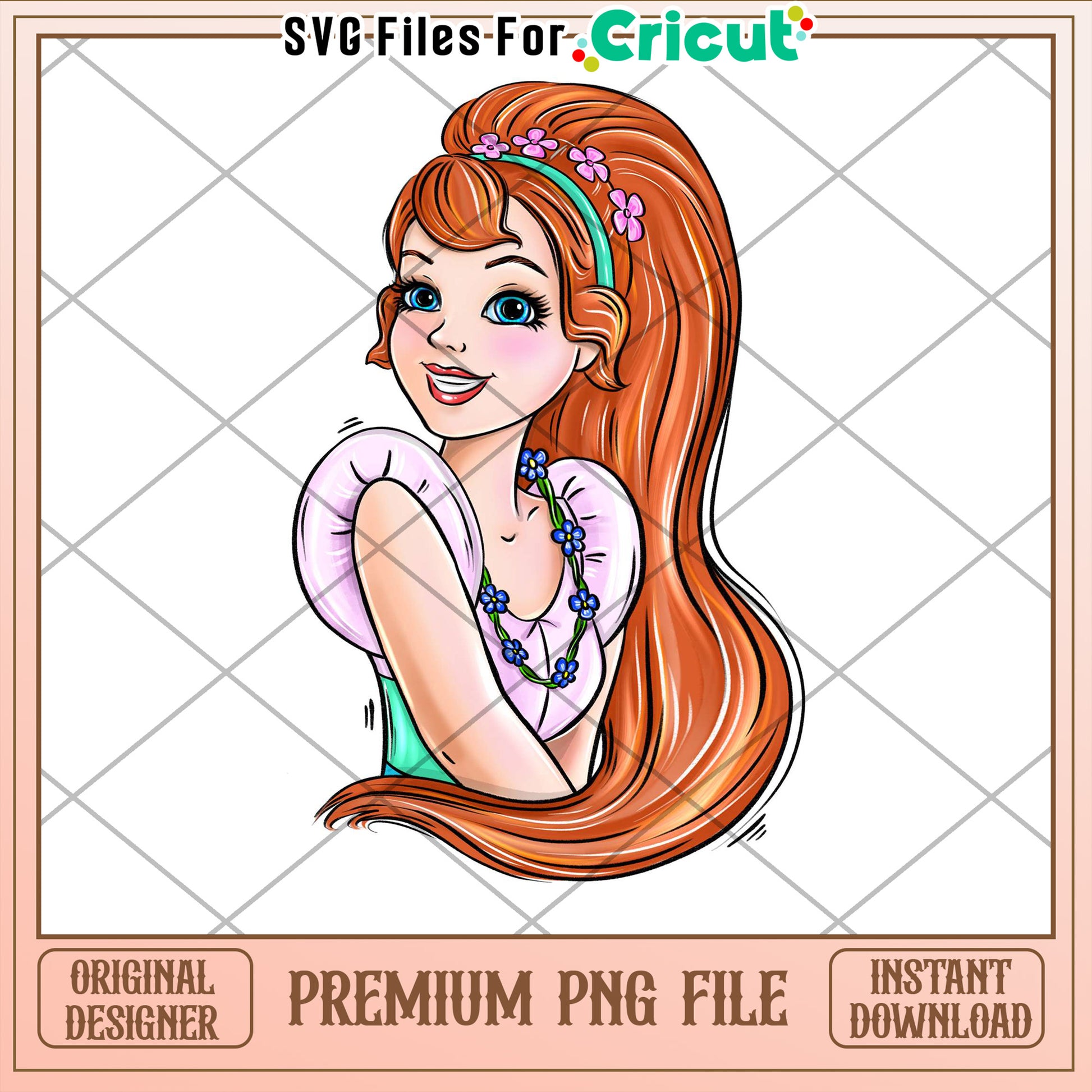 Redhead Girl PNG Cricut Design
