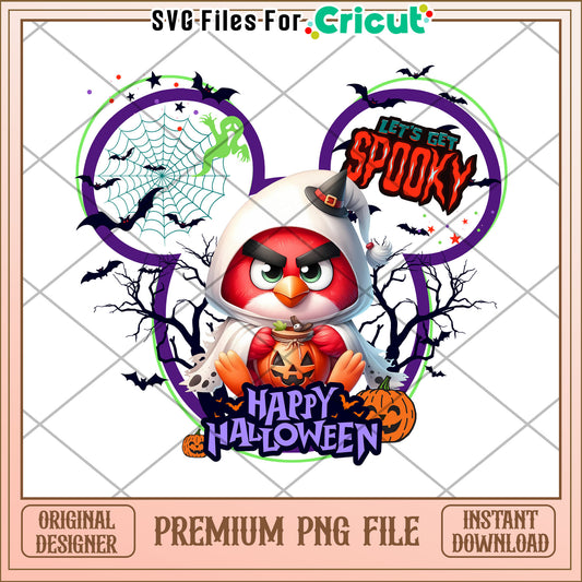Red lets get spooky png, trick or treat png, halloween wallpaper​ png