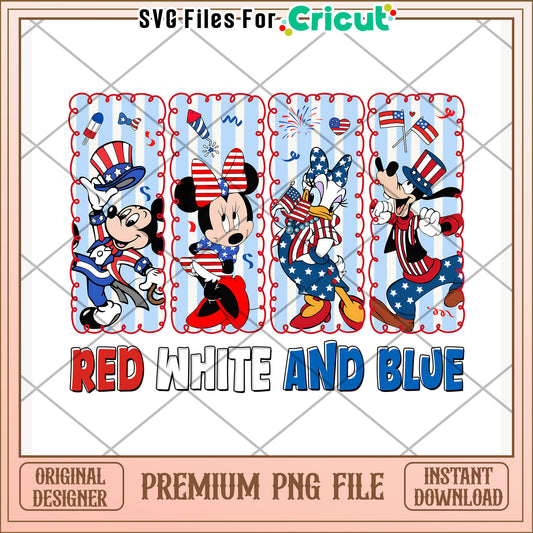 Red white and blue png, 4th of july design png, patriotic theme png