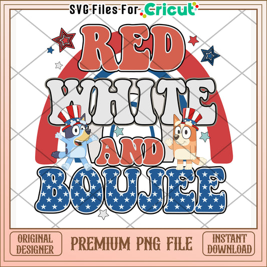 Red white and boujee png, usa vibes png, 4th of july png