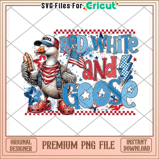 Red white and goose png,  independence vibes png, patriotic theme png