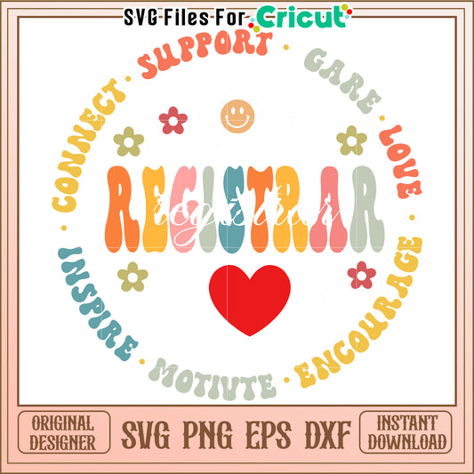 Registrar SVG Design Motivational Quote