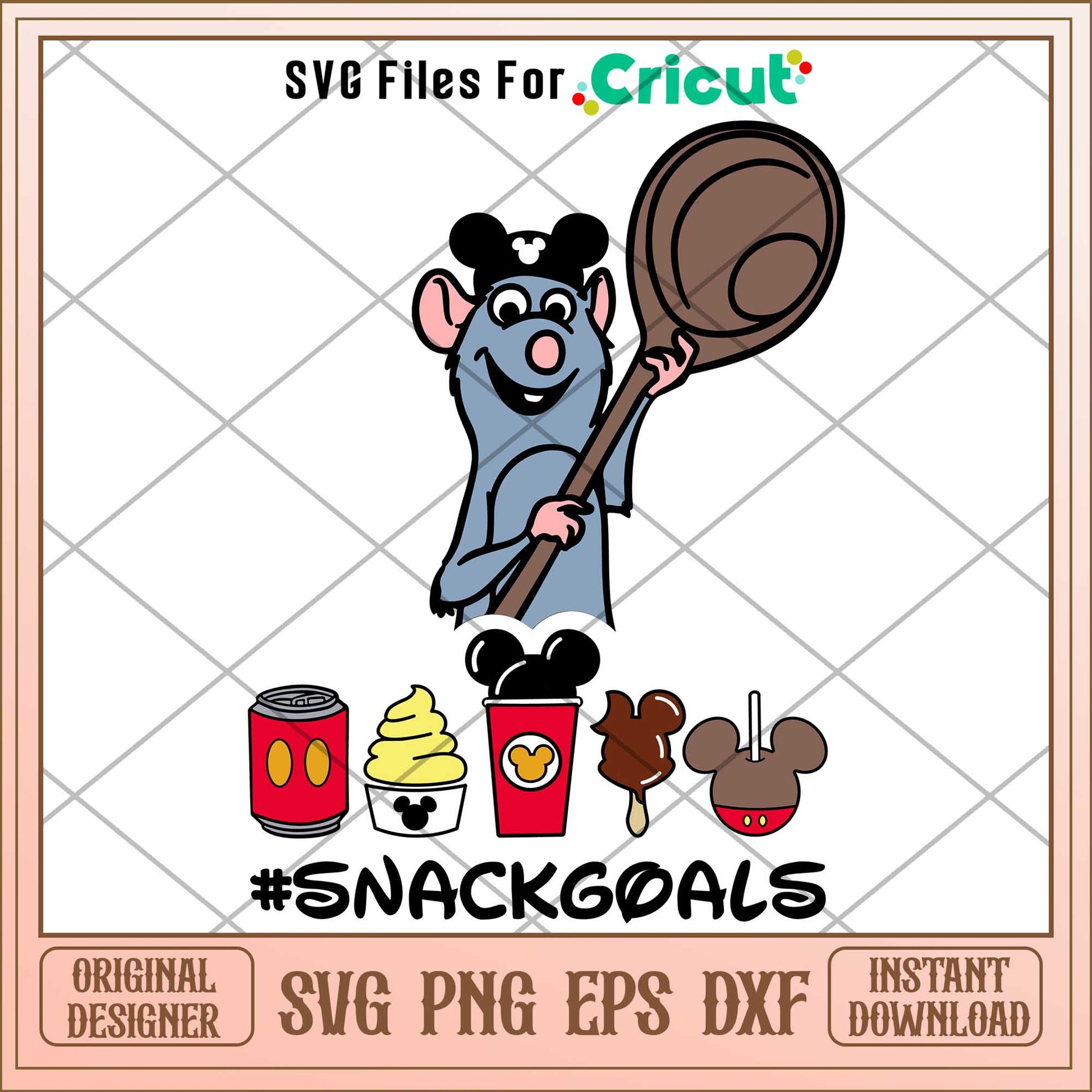 Remy  snack goals svg,  Ratatouille svg, digital dowload