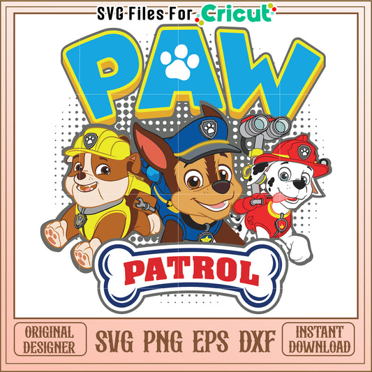 Rescue dogs characters svg, paw patrol toys svg, cute dogs cartoon svg
