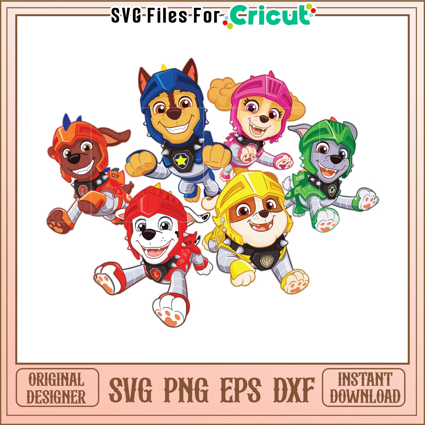 Rescue dogs svg, paw patrol characters svg, cute dogs svg