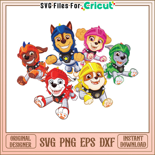 Rescue dogs svg, paw patrol characters svg, cute dogs svg