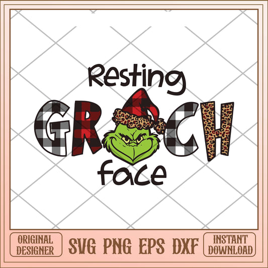Resting face grinch svg, Grinch resting face svg bundle, Grinch svg
