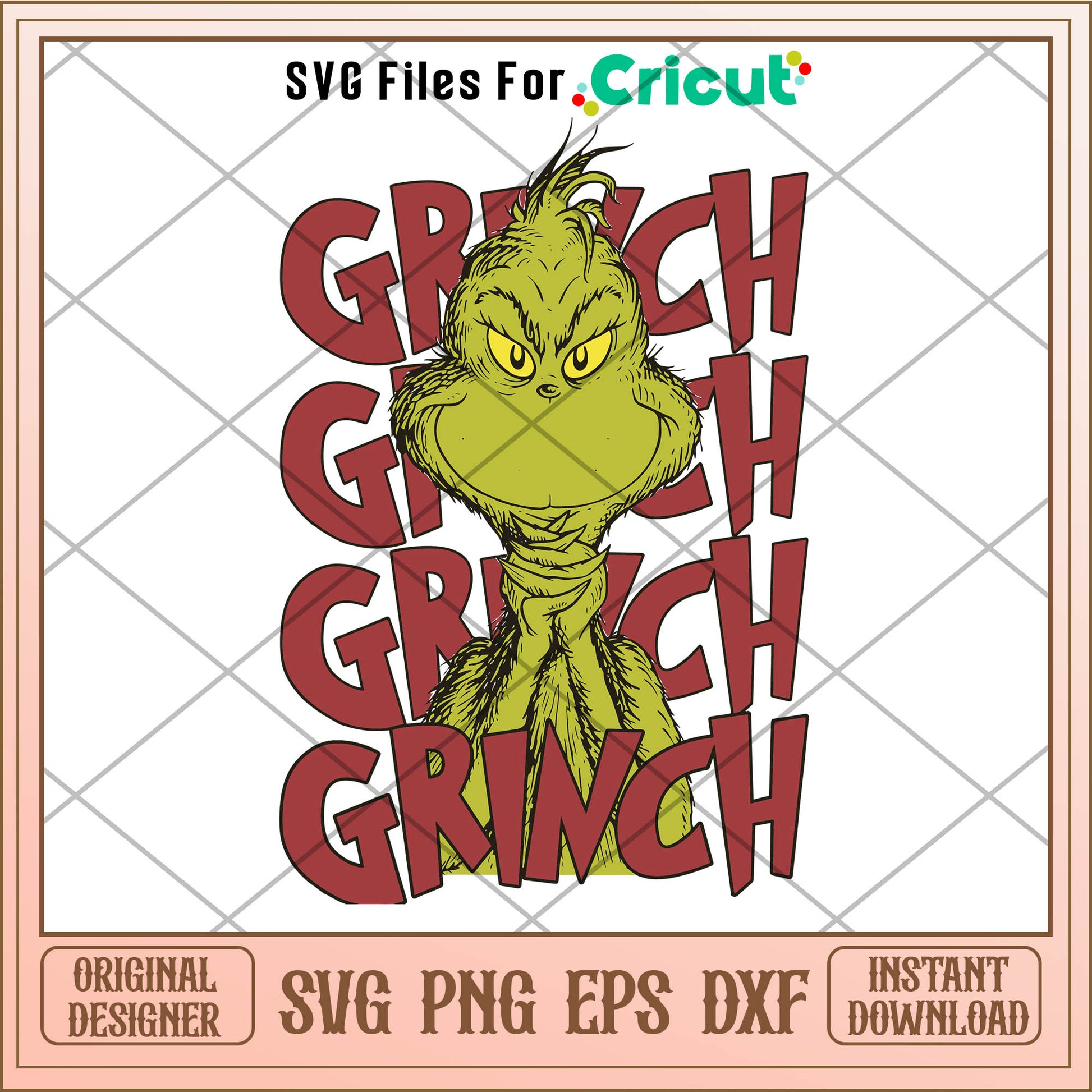 Retro Christmas Characters Grinch SVG , grinch cartoon characters​ svg