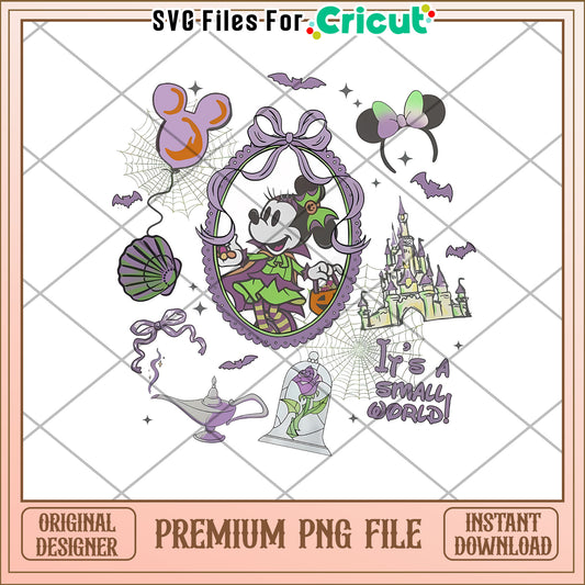 Retro Coquette Bow Minnie Mouse Skeleton png, halloween​ movies png, halloween toys png