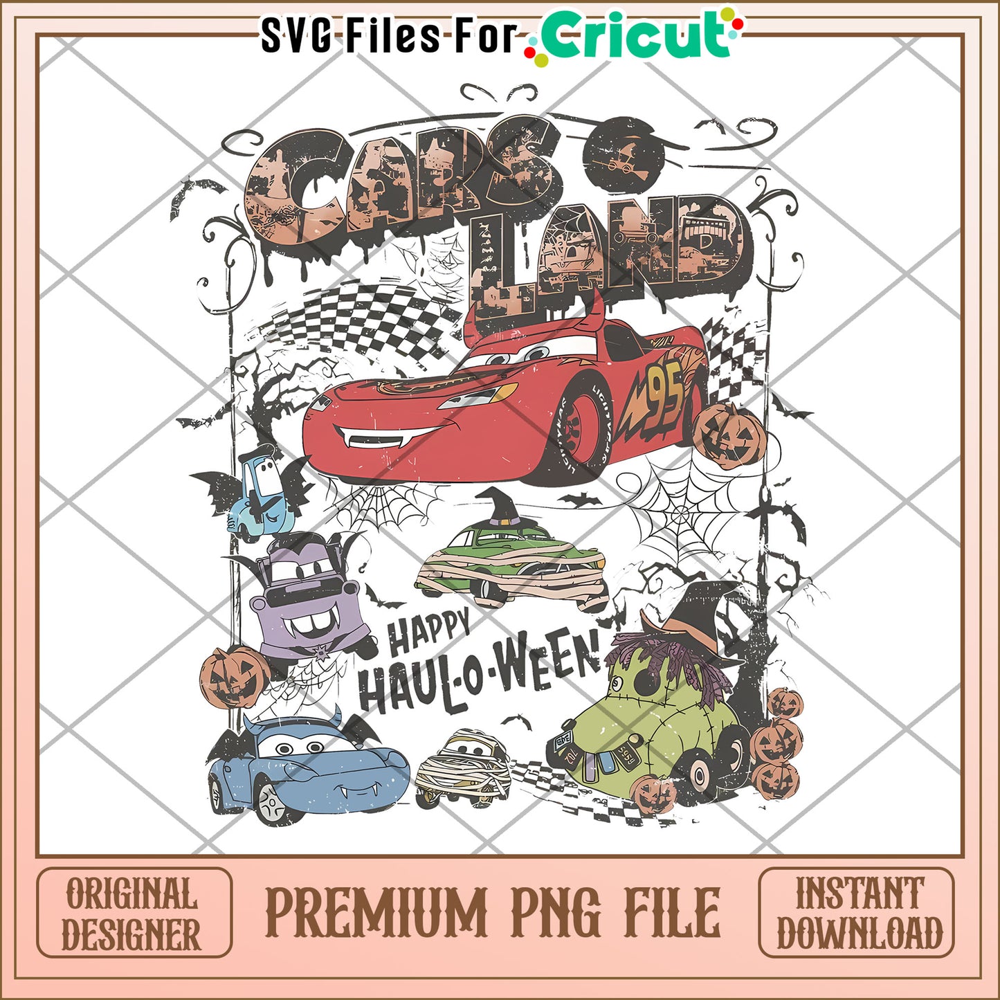 Retro Disney Cars Land Halloween png, halloween​ movies png, halloween toys png