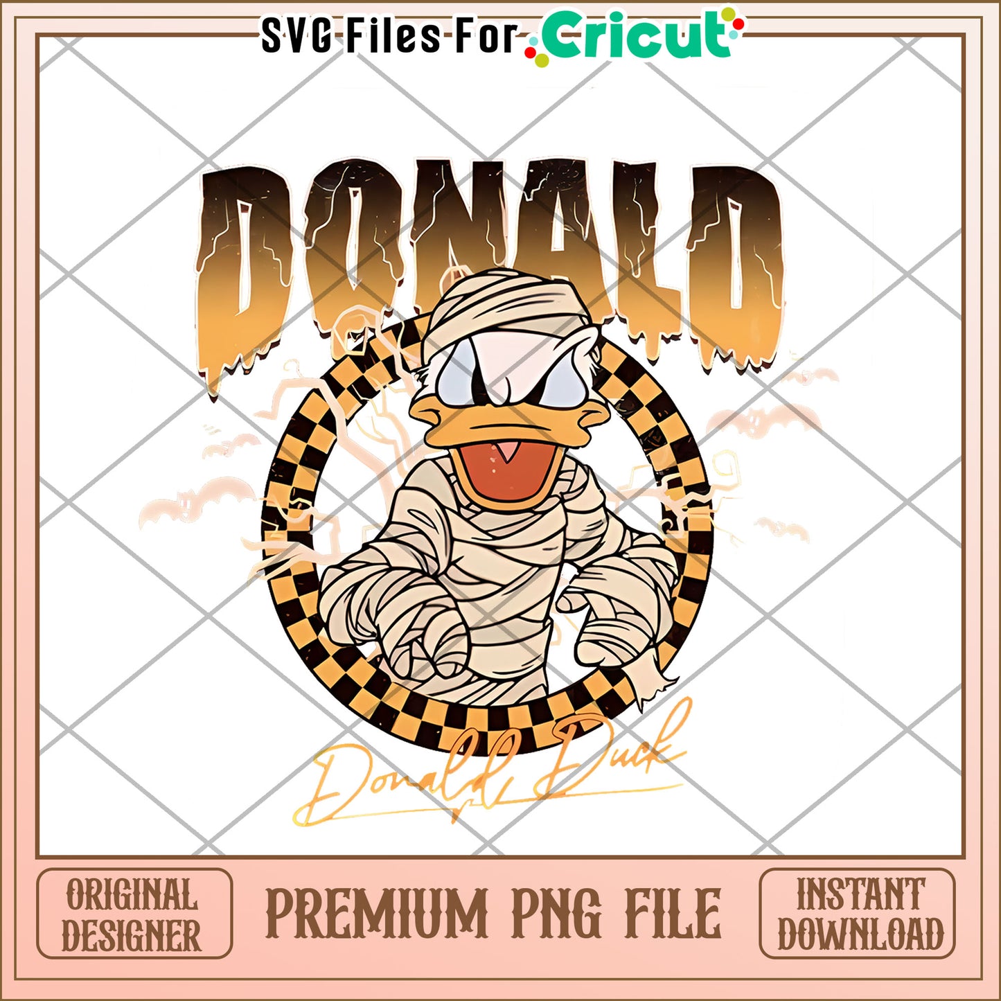 Retro Disney Characters Checkered png, halloween​ movies png, halloween toys png