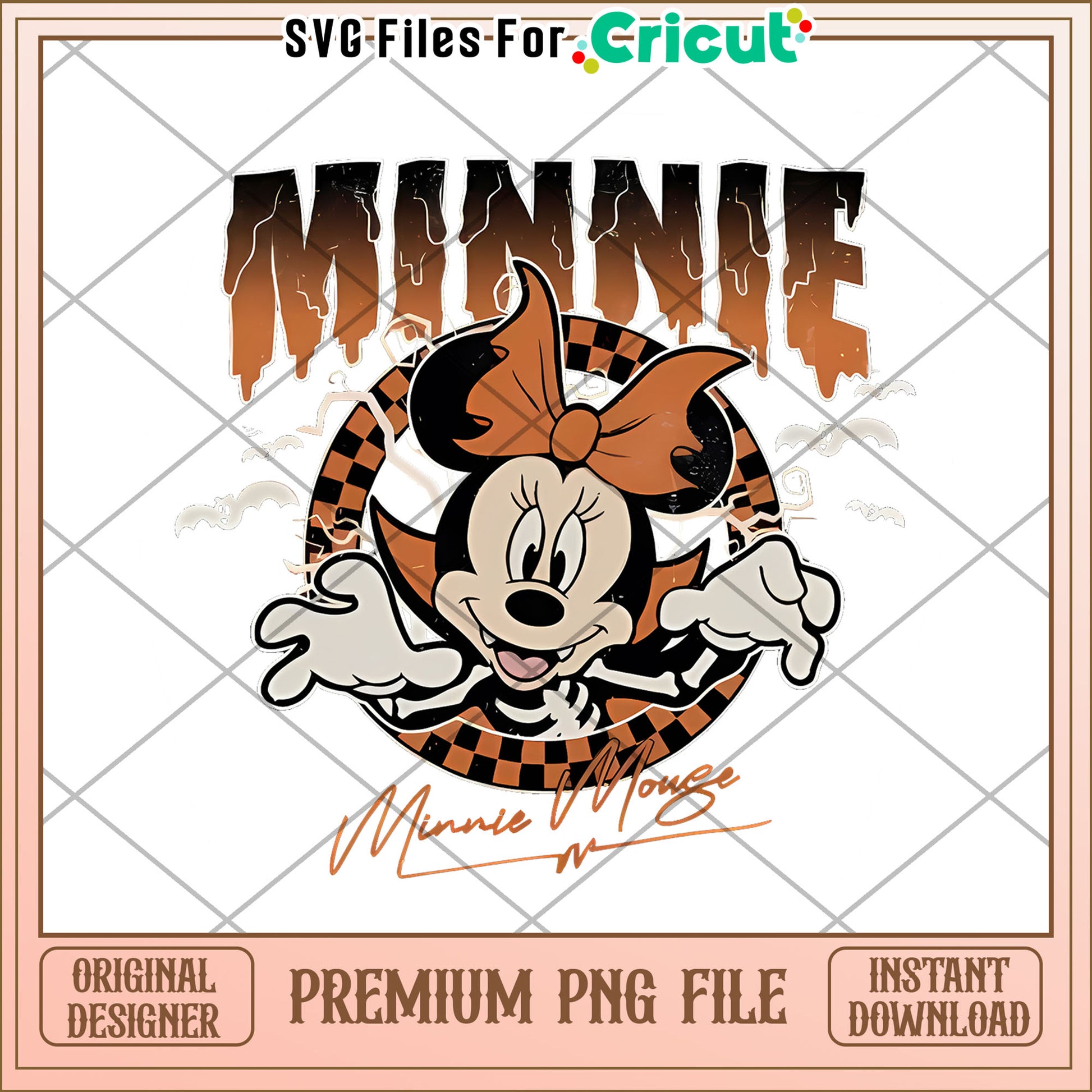 Retro Disney Characters Checkered png, spooky halloween​ png, halloween season png