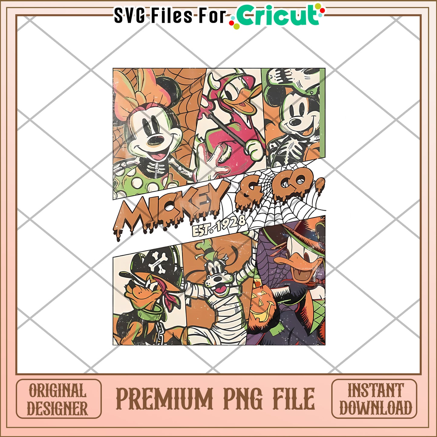 Retro Disney Mickey & Co Halloween halloween png, spirit halloween​ png, halloween decor png