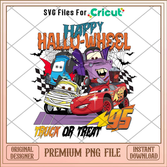 Retro Disney Pixar Cars Halloween Truck or Treat png, Disney cars png, digital download