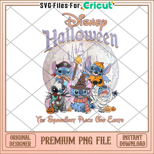 Retro Disney Stitch Halloween png, spooky halloween​ png, halloween season png
