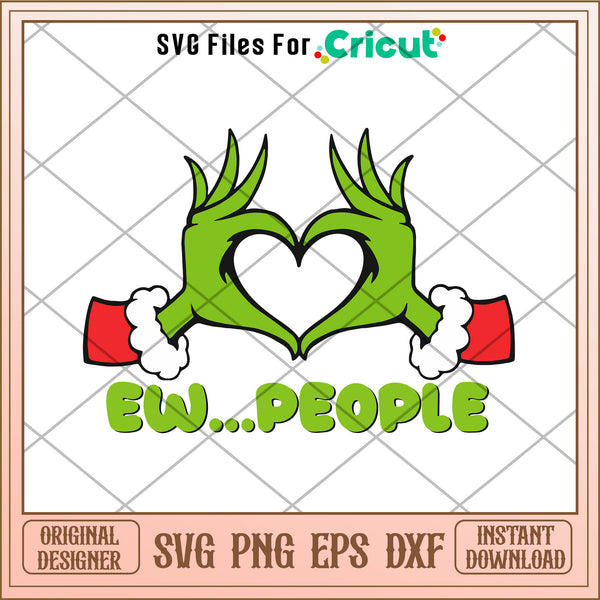 Retro Ew People Grinch Hand SVG , grinch hands making a heart svg – svg ...