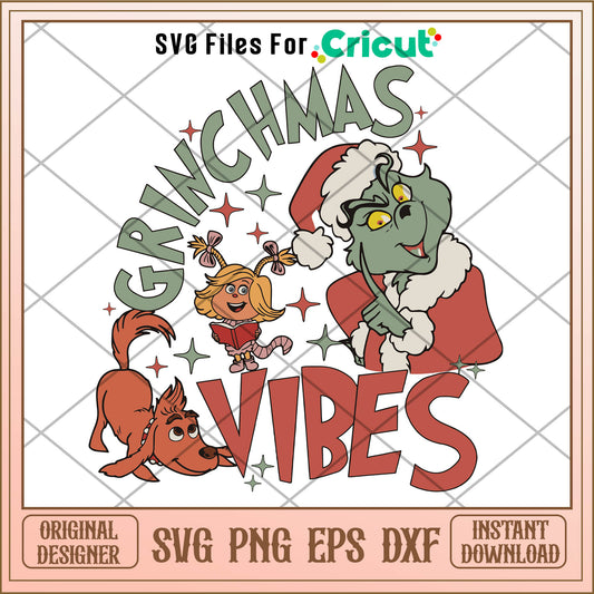 Retro Grinchmas Vibes Santa Cosplay SVG, the grinch 2000​ svg