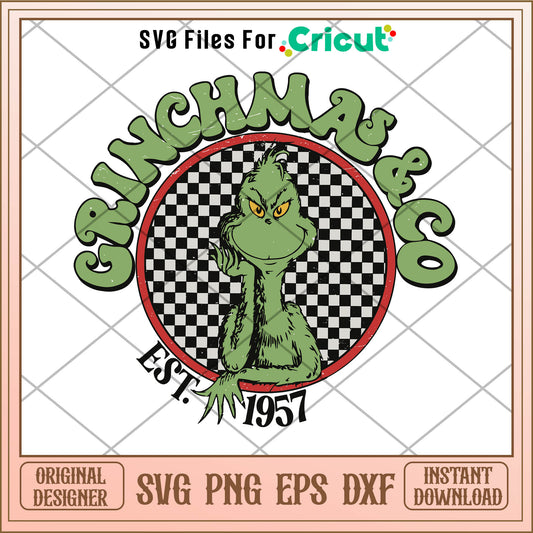 Retro Groovy Grinchmas And Co Est 1957 SVG, grinch cartoon svg