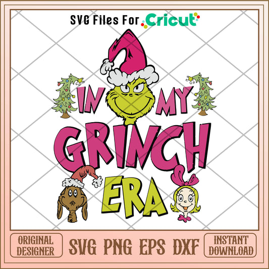 Retro In My Grinch Era Characters SVG, grinch and friends​ svg