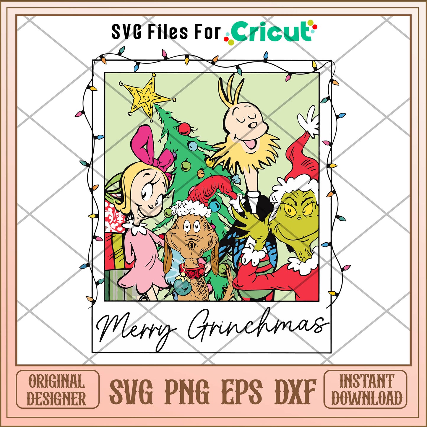 Retro Merry Grinchmas Friends SVG, grinch christmas pictures​ svg