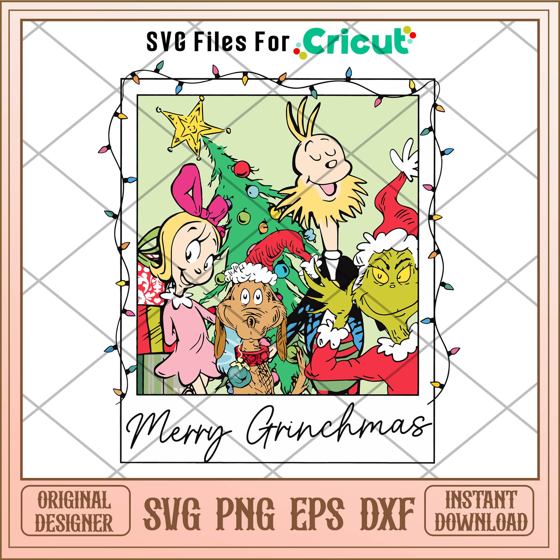 Retro Merry Grinchmas Friends SVG, grinch christmas pictures​ svg