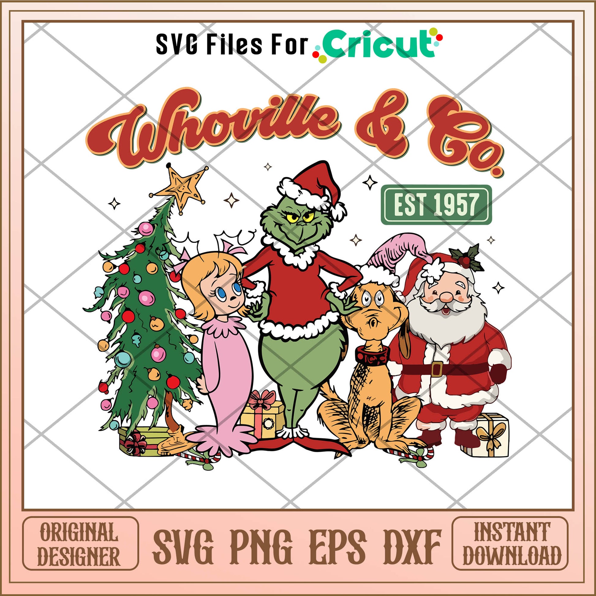 Retro Merry Grinchmas Whoville And Co Est 1957 SVG, whoville svg