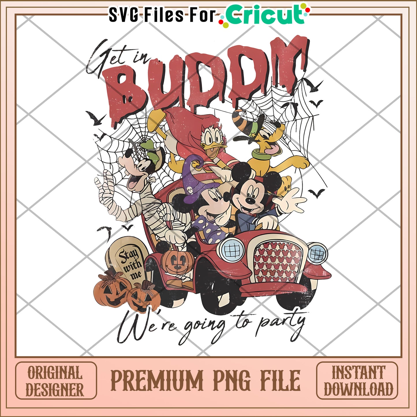 Retro Mickey and Friends Halloween png, spooky halloween​ png, halloween season png