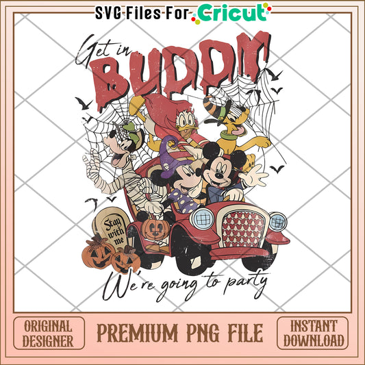 Retro Mickey and Friends Halloween png, spooky halloween​ png, halloween season png