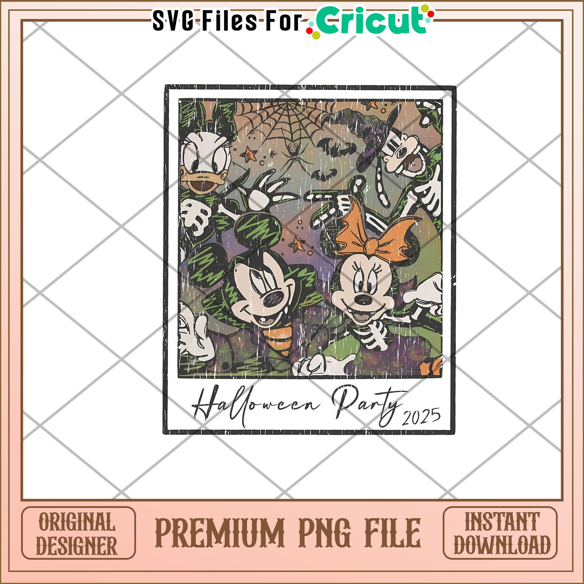 Retro Mickey and Friends Skeleton Sketch Disney png, spooky halloween​ png, halloween season png