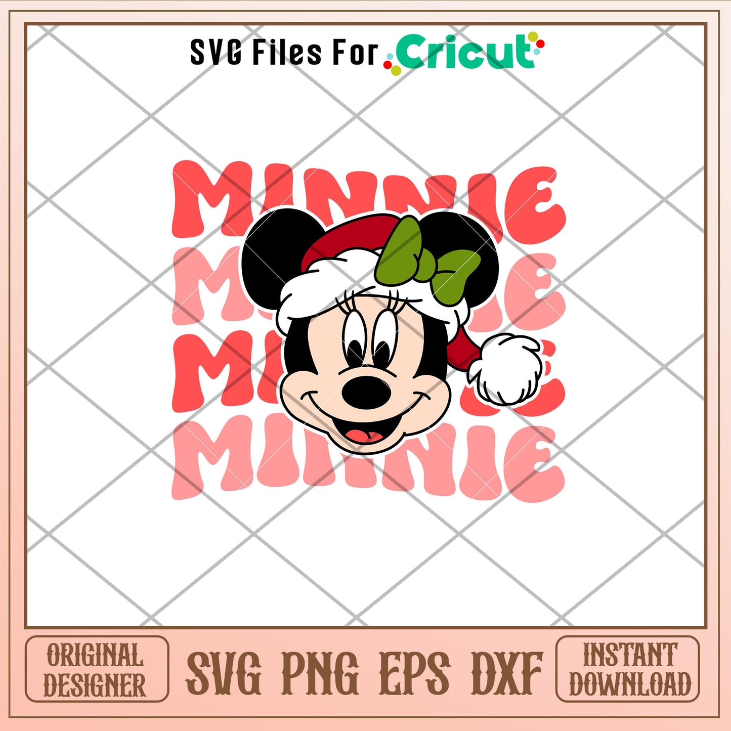 Retro Santa Minnie, Retro Santa Minnie Svg