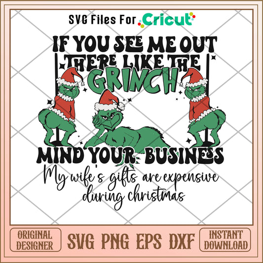Retro Funny Christmas Grinch Quotes SVG, whoville grinches svg