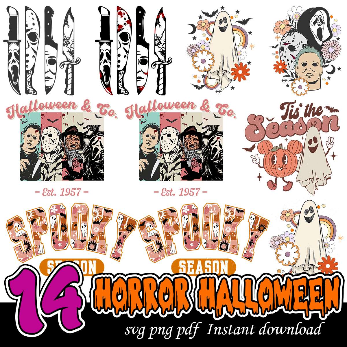 Spooky Horror Halloween Bundle, Halloween spooky bundle