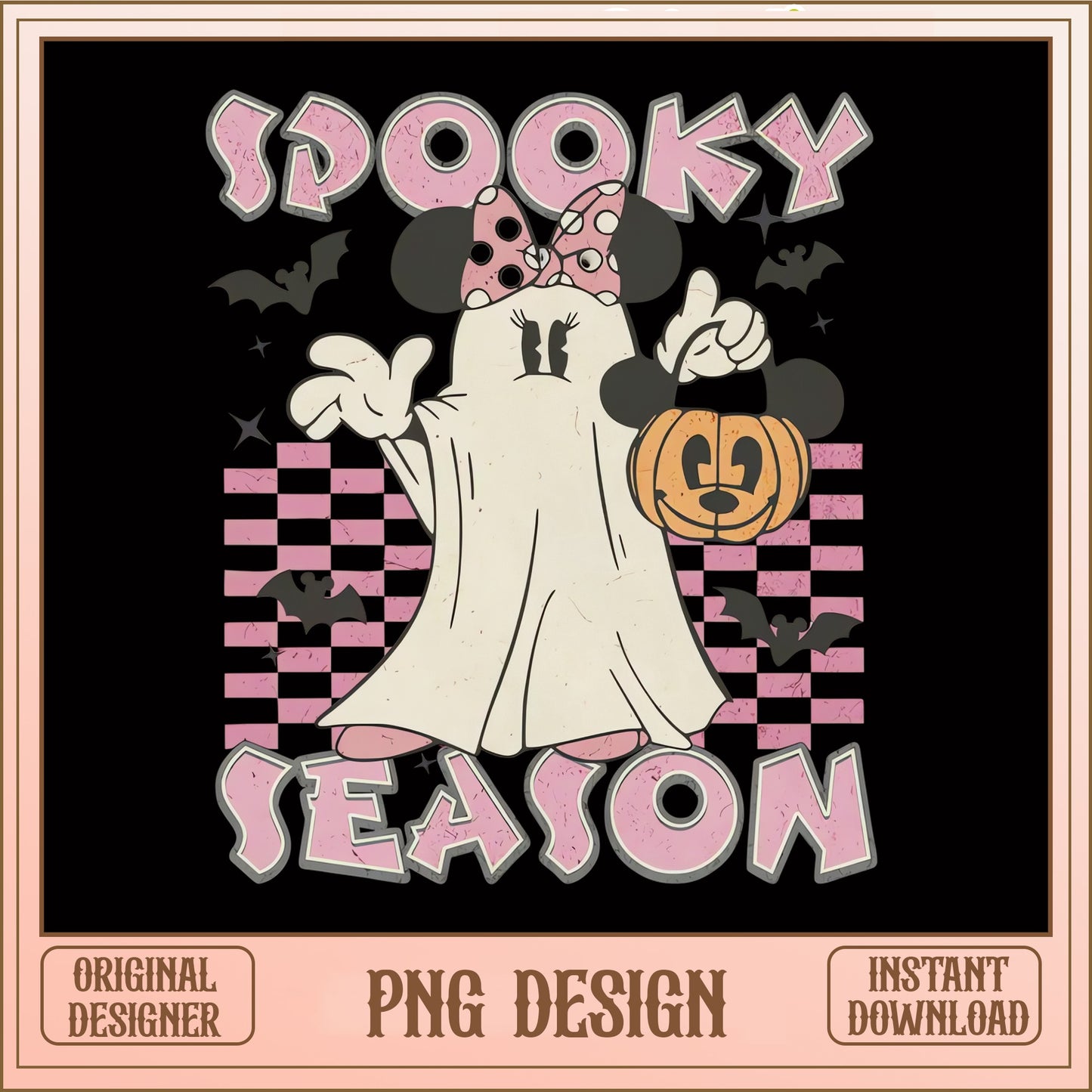 Retro Minnie Mouse Halloween Ghost PNG, Spooky Season PNG, Disney PNG